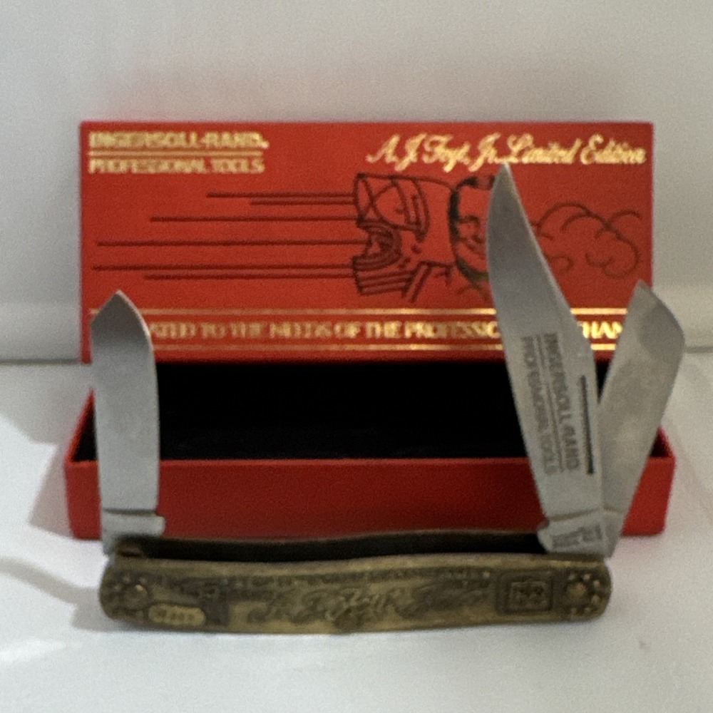 Ingersoll-Rand AJ Foyt Indy 500 Winner Commemorative 3-Blade Knife w/ Box